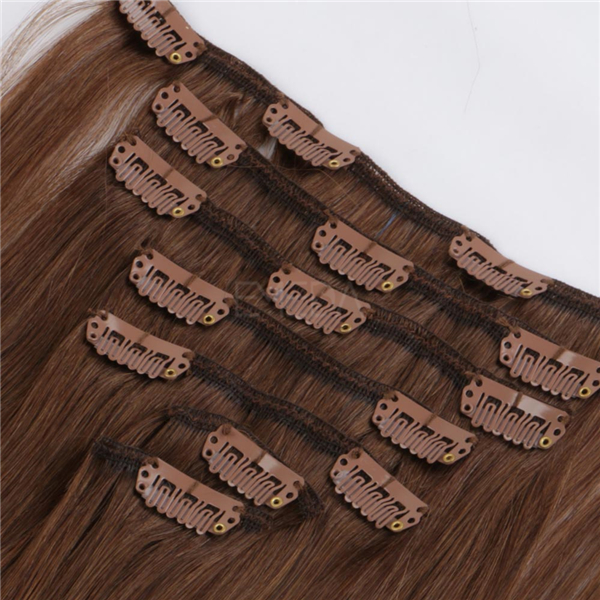 Clip In Human Hair Extensions Black WJ071